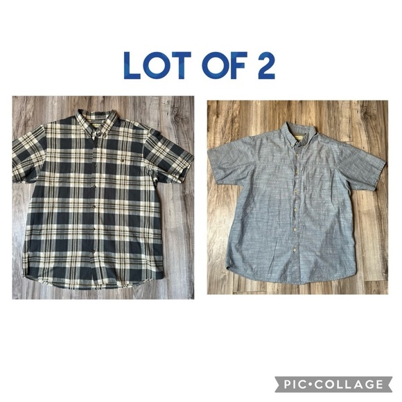 Hobbs Creek Lot of 2 Short Sleeve Casual Button Down Shirts Size XL - Picture 1 of 9